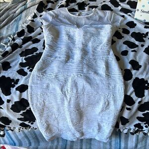 Chic White Textured Dress